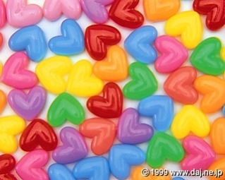 Colourful hearts